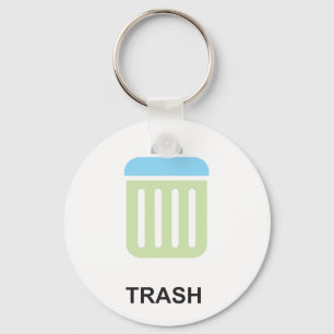 Trash Icon Key Ring