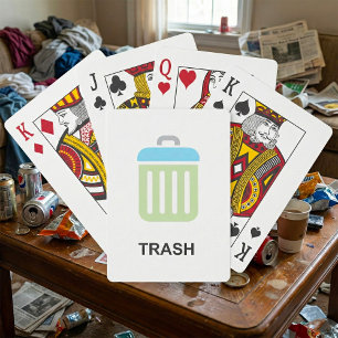Trash Icon Playing Cards
