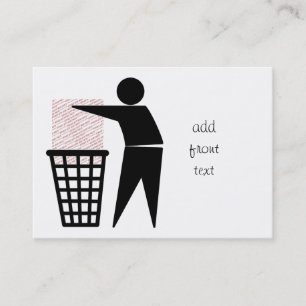 Trash Man Symbol (Add Photo) Business Card