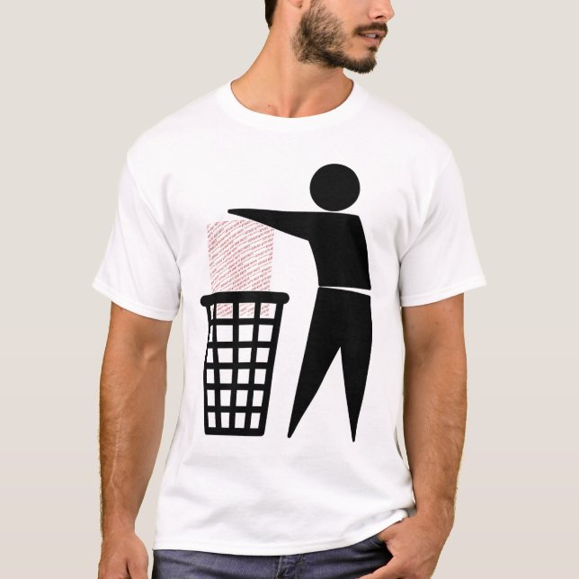 Trash Man Symbol (Add Photo) T-Shirt (Front)