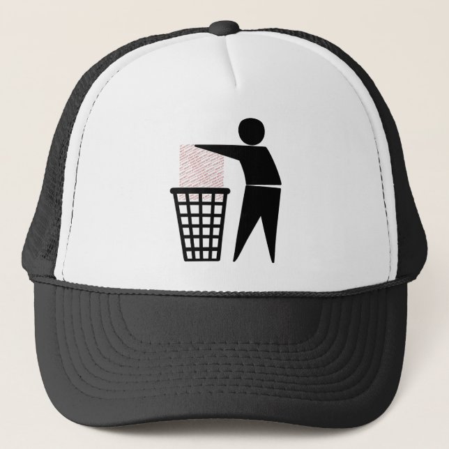 Trash Man Symbol (Add Photo) Trucker Hat (Front)