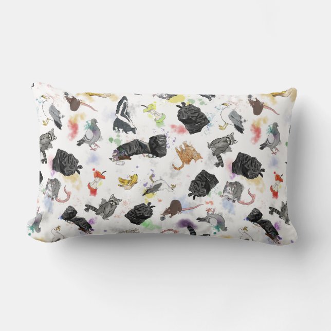 Trash Panda and Friends Lumbar Cushion (Front)