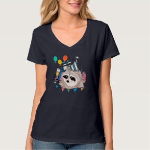 Trash Panda Birthday Party Funny Animal Lover Racc T-Shirt