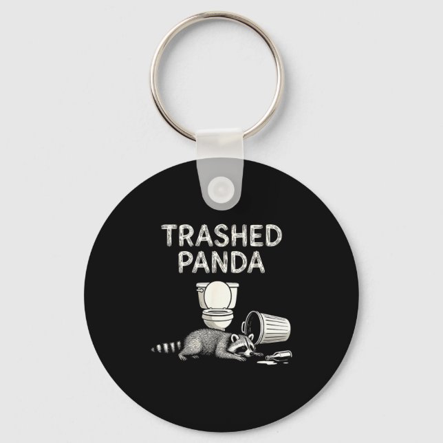 Trash Panda Drunk Racoon Funny Racoon Animal Lover Key Ring (Front)