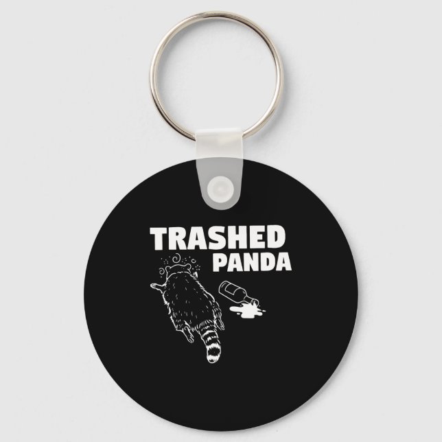 Trash Panda Drunk Racoon Funny Racoon Animal Lover Key Ring (Front)