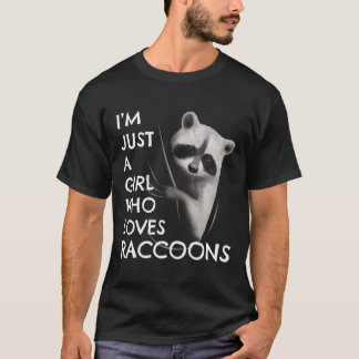 Trash Panda Gift Girls Women Just A Girl Who Loves T-Shirt