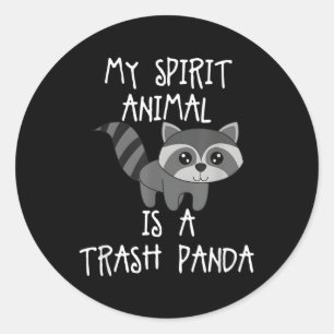 Trash Panda Raccoon Stuffed Animal Raccoon Plush R Classic Round Sticker