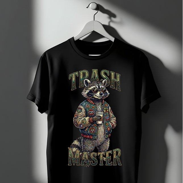 Trash Panda Racoon Coffee Mosaic Art T-Shirt (Creator Uploaded)