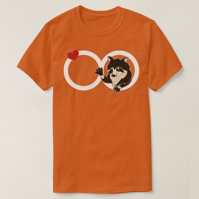 Trash Panda Racoon Lover Infinity Sign Forest Anim T-Shirt (Design Front)