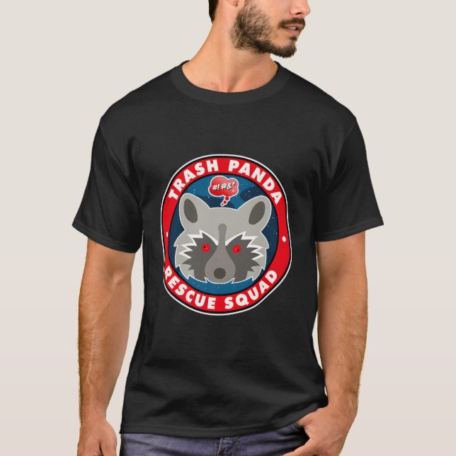 Trash Panda Racoon Rescue Squad T-Shirt (Front)