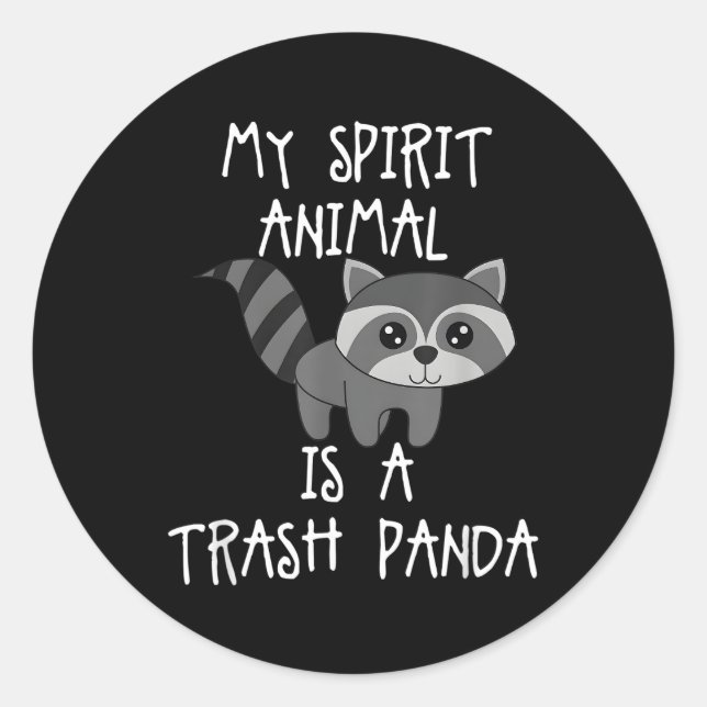 Trash Panda Racoon Stuffed Animal Racoon Plush R Classic Round Sticker (Front)