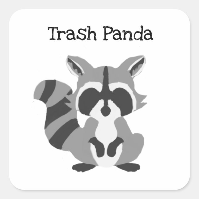 Trash Panda Square Sticker (Front)