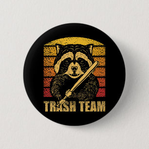 Trash Team Pandas Raccoon Animal Garbage Gang 6 Cm Round Badge