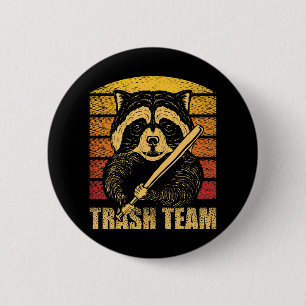 Trash Team Pandas Racoon Animal Garbage Gang 6 Cm Round Badge