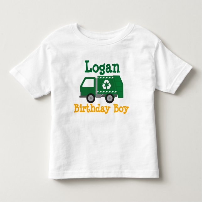 Trash Truck Birthday Toddler T-Shirt (Front)