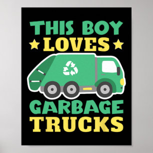 Trash Trucks Toddler Garge Truck Kids  Poster