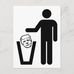 trash trump postcard