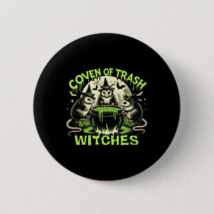 Trash Witches Opossum Spooky Halloween 6 Cm Round Badge