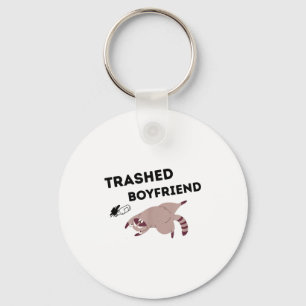 Trashed Boyfriend, Funny Trashed Panda Couples Pre Key Ring