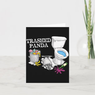 Trashed Panda Drunk Racoon Party Animal Meme Funny Card