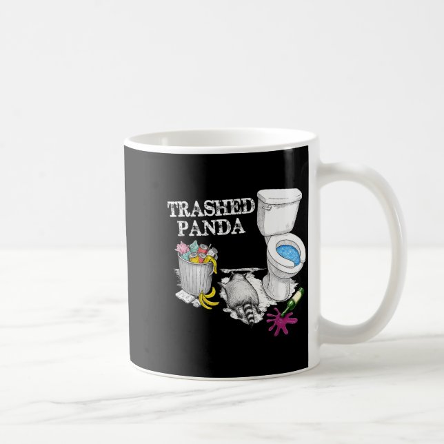 Trashed Panda Drunk Racoon Party Animal Meme Funny Coffee Mug (Right)
