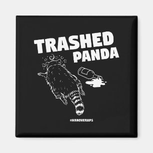 Trashed Panda Drunken Raccoon Funny Meme Magnet