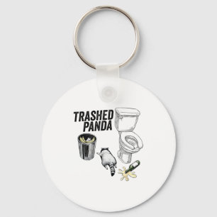 Trashed Panda, Funny Drunk Raccoon, Trash Panda Hu Key Ring