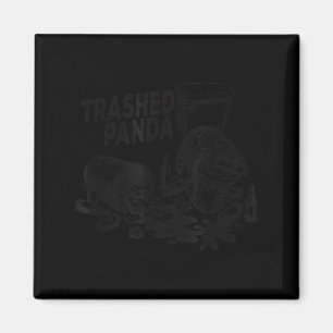 Trashed Panda Funny Drunk Racoon Magnet