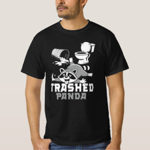 Trashed Panda Funny Racoon Style Humour T-Shirt
