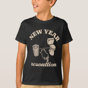 Trashed Panda New Year Resolution Funny Drunk Racc T-Shirt