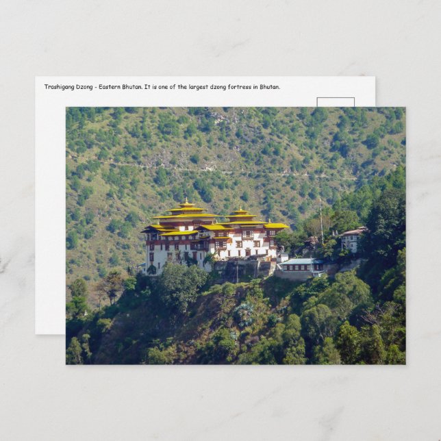 Trashigang Dzong - Eastern Bhutan Postcard (Front/Back)