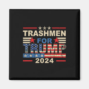 Trashmen For Trump 2025 Funny Election Garbygeman  Magnet