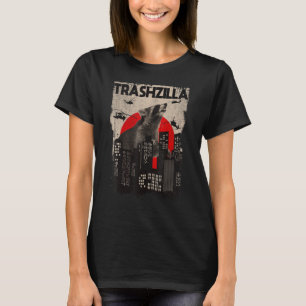 Trashzilla, I Love Trash Raccoon, Japanese Style R T-Shirt