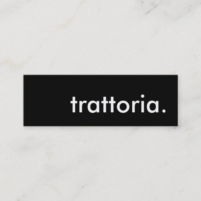 trattoria. mini business card (Front)