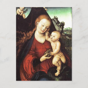 Traubenmadonna von Lucas Cranach d. ?. um 1525 ?l  Postcard