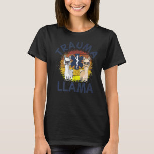 Trauma Llama Birthday Men Women Kids EMT Animal 4 T-Shirt