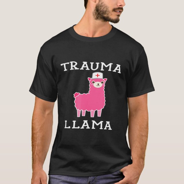 Trauma Llama Cute Woman Medical Doctor MD Funny Ph T-Shirt (Front)