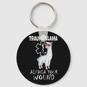 Trauma Llama Emt Design Medic Ems Alpaca Your Woun Key Ring