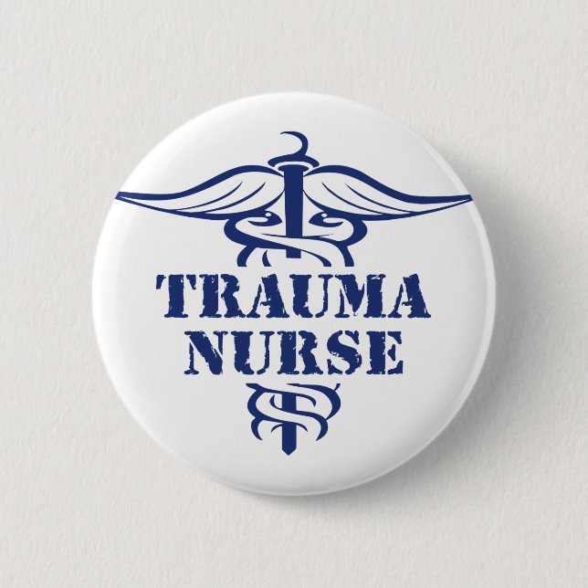 trauma nurse 6 cm round badge (Front)
