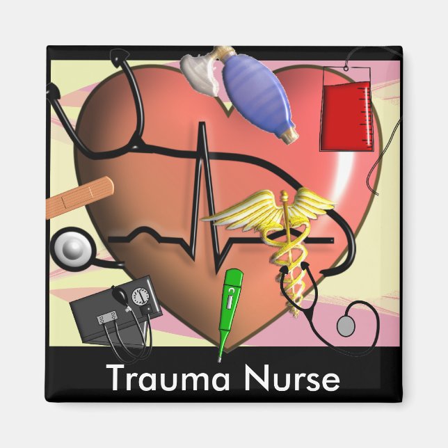 Trauma Nurse Art Gifts Magnet (Front)