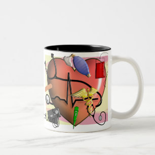 Trauma Nurse Art Gifts Two-Tone Coffee Mug