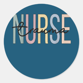 Trauma Nurse Boho Trauma Nursing Classic Round Sticker