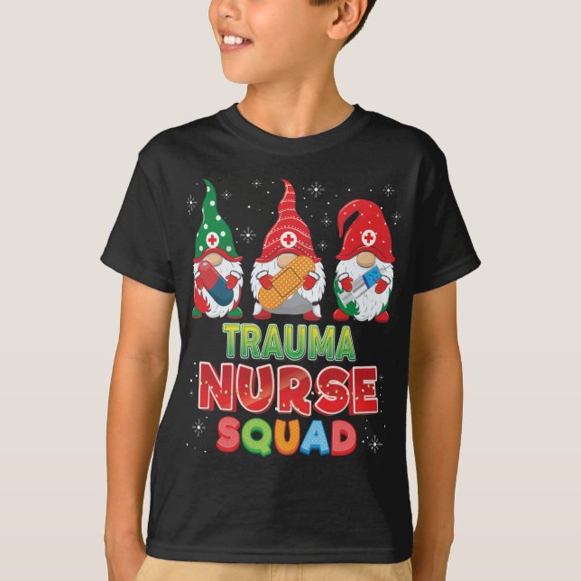 Trauma Nurse Squad Christmas Gnomes Ugly Sweater G (Front)