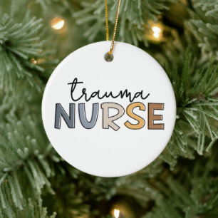 Trauma Nurse Trauma Nursing Ceramic Tree Decoration