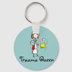 Trauma Nurse "Trauma Queen"  T-Shirts and Gifts Key Ring