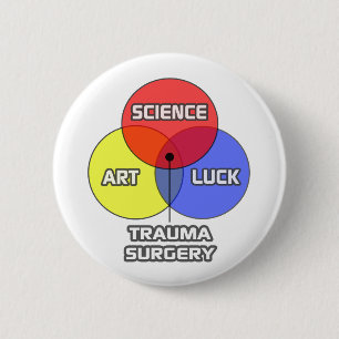 Trauma Surgery .. Science Art Luck 6 Cm Round Badge