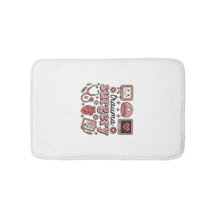 Trauma Surgery Vintage Medical Vector Shirt Design Bath Mat