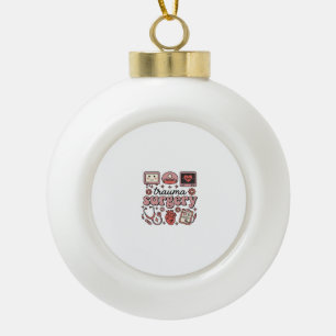 Trauma Surgery Vintage Medical Vector Shirt Design Ceramic Ball Christmas Ornament