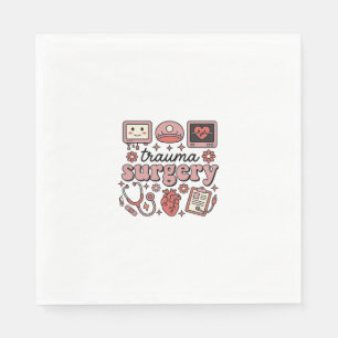 Trauma Surgery Vintage Medical Vector Shirt Design Napkin