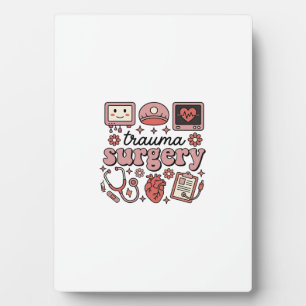 Trauma Surgery Vintage Medical Vector Shirt Design Plaque